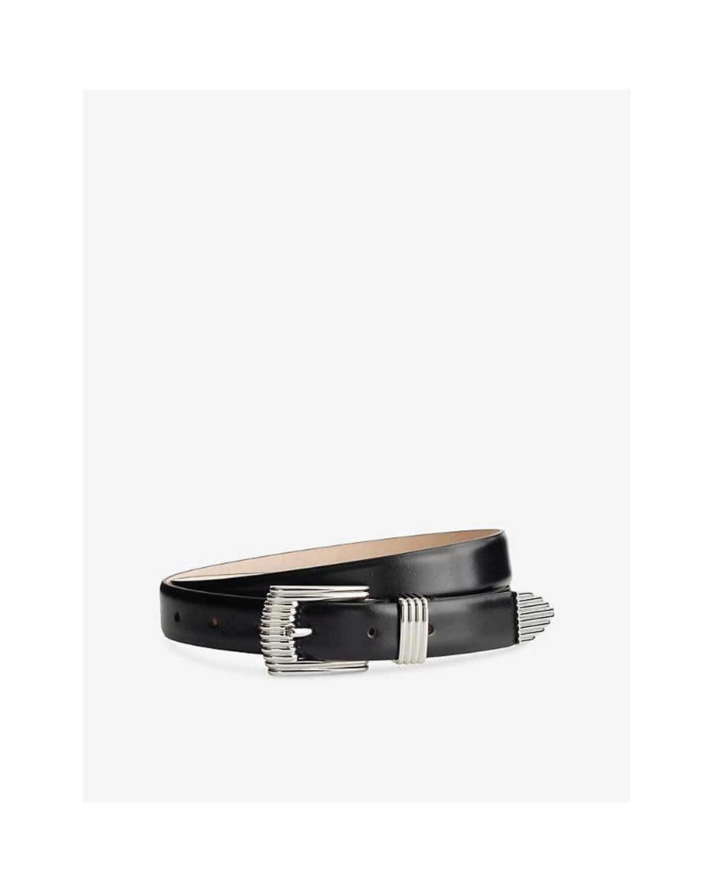 DEHANCHE Black The Rosen Leather Belt