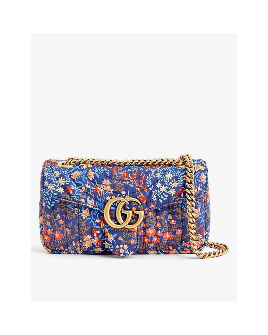 Gucci Reversible Floral Logo Leather Shopper Bag | Lyst