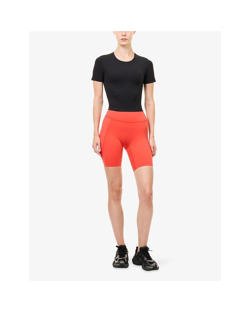 Nike Red Universa High-Waisted 5-Inch Biker Shorts