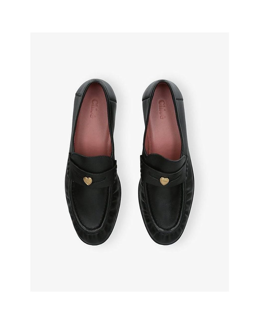 Chloé Black Letti Leather Loafers