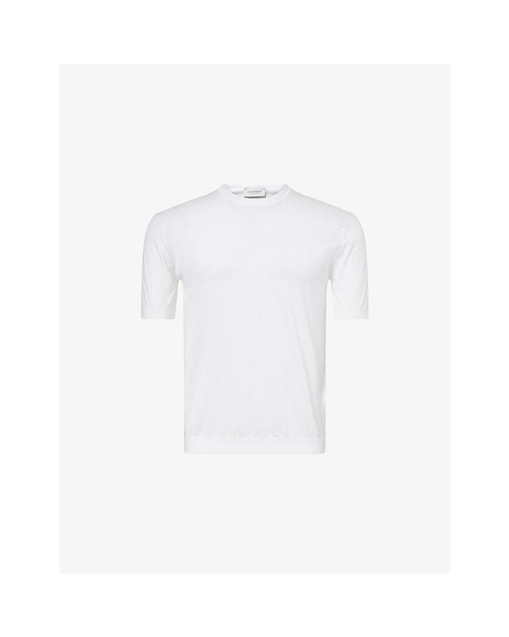 John Smedley White Torin Short-Sleeve Cotton-Jersey T-Shirt for men