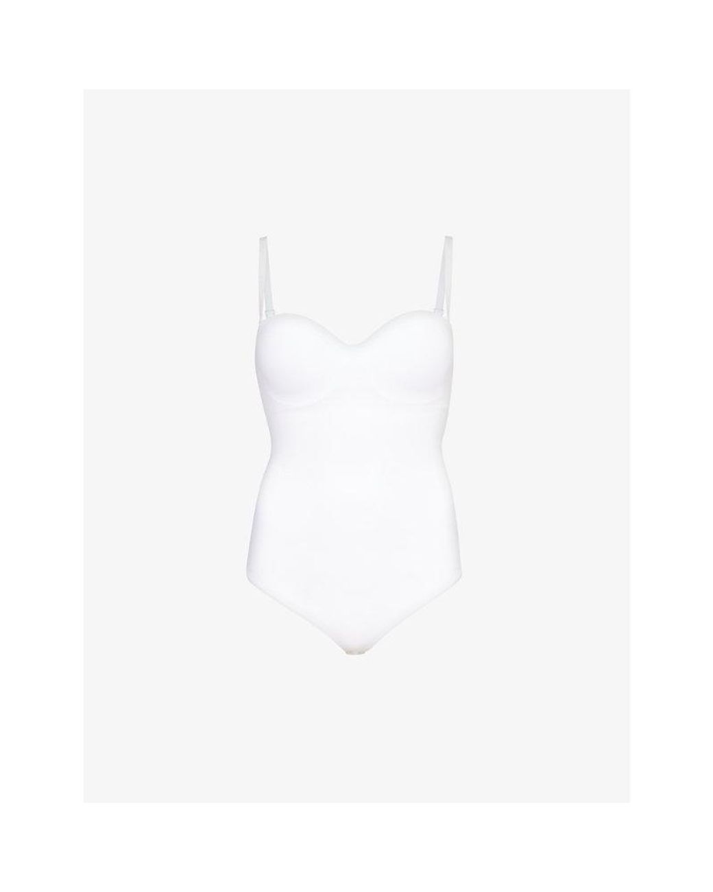 Wolford White Mat De Luxe Forming Slim-Fit Stretch-Woven Body