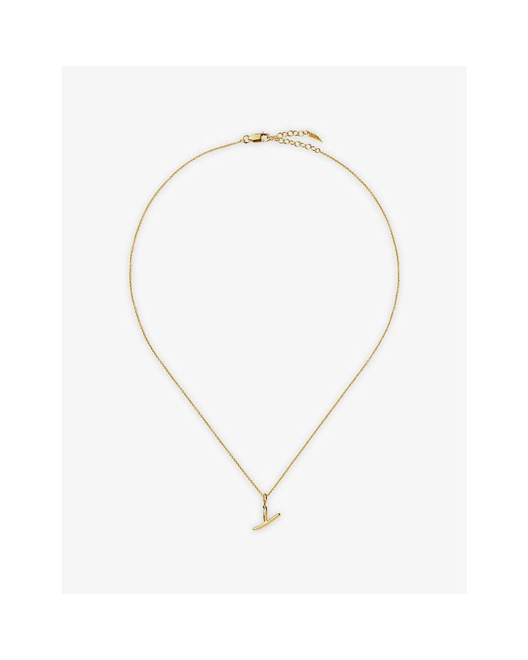 Missoma Metallic Curly Molten Mini Initial 18Ct Vermeil Necklace