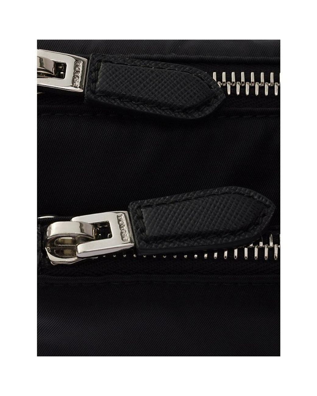 Prada Black Re-Nylon And Saffiano Leather Mini Shoulder Bag