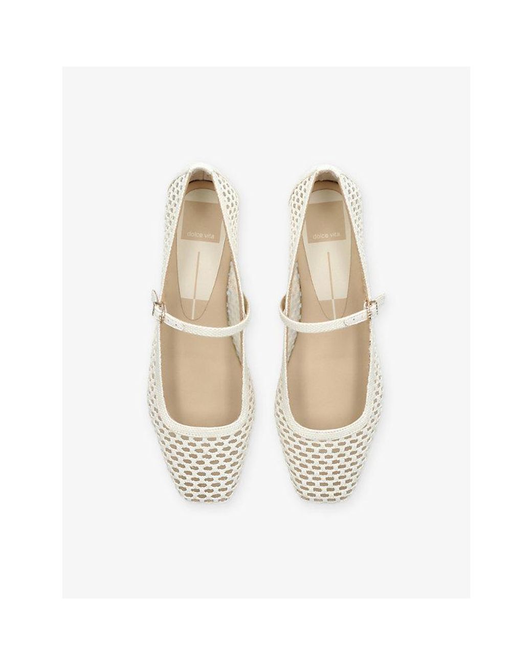 Dolce Vita White Reyes Woven Ballet Flats