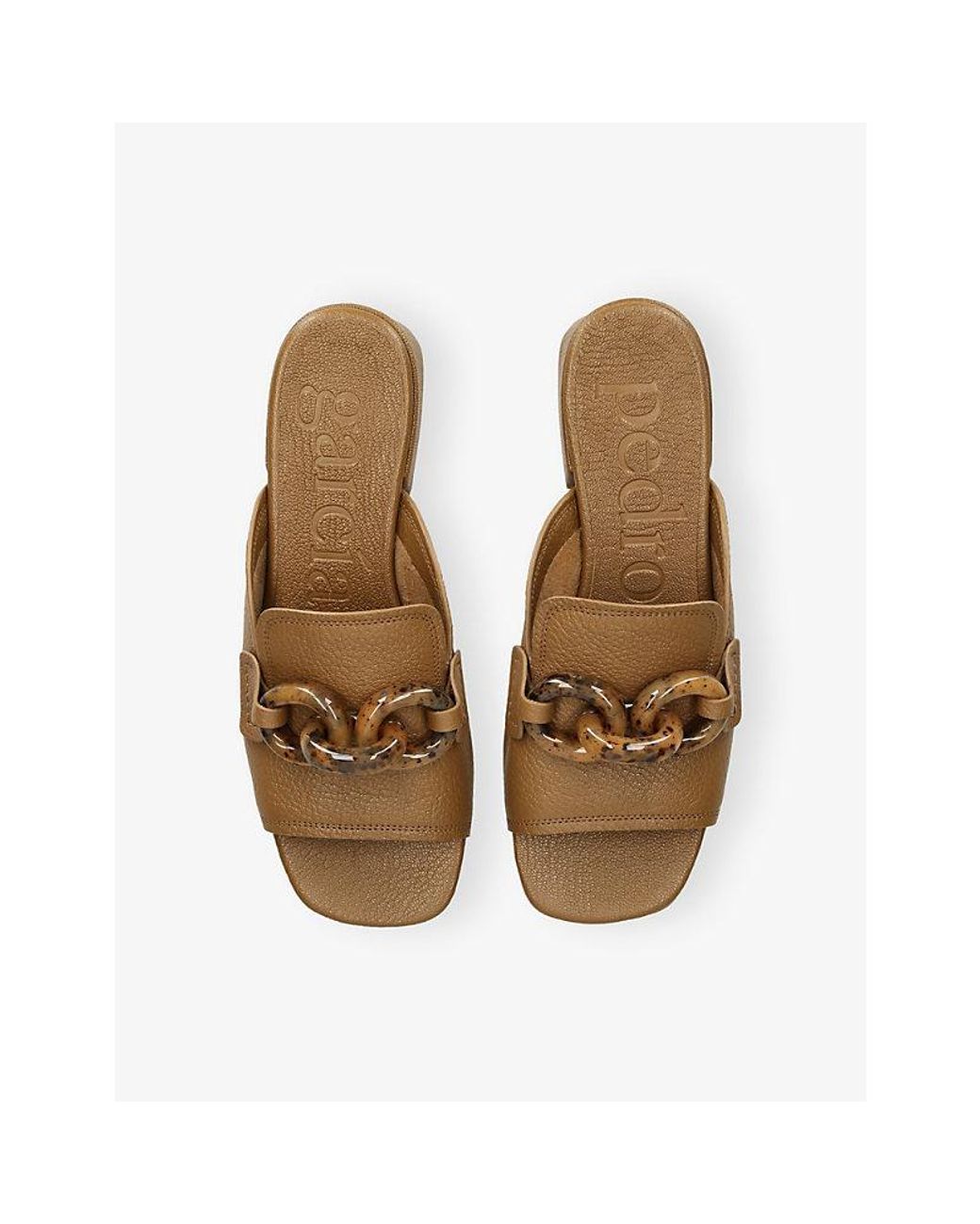 Pedro Garcia Natural Enna Leather Mules