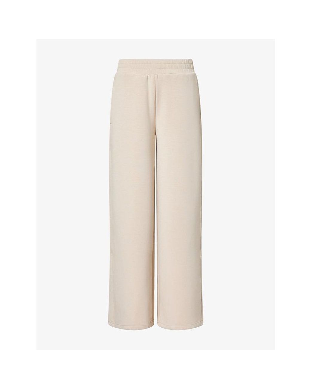 Now You Live Natural Foxton Wide-Leg Stretch-Modal-Blend Jogging Bottoms