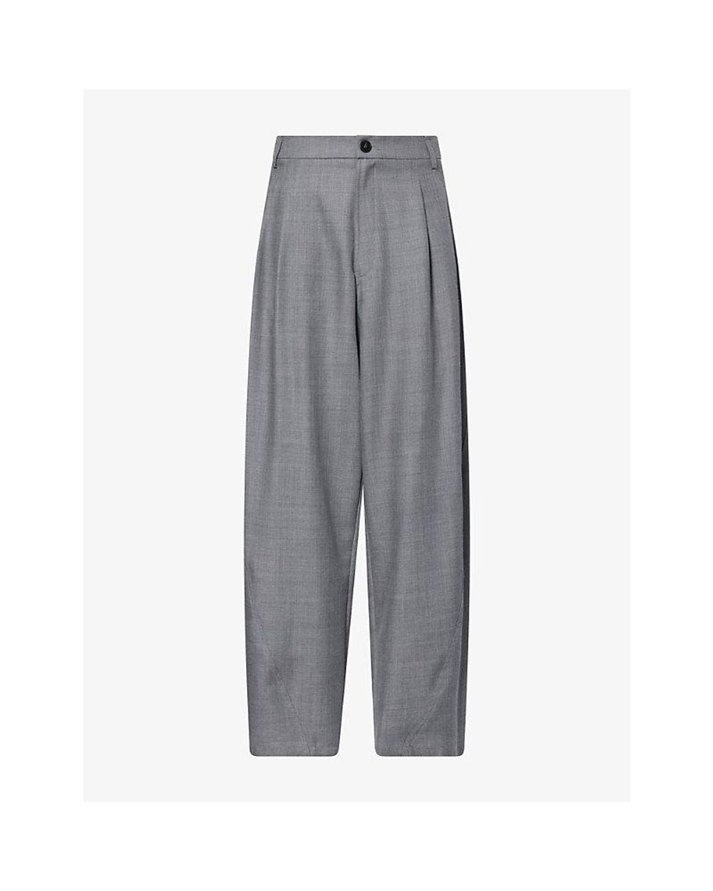 DARKPARK Gray Phebe Wide-Leg Cotton Trousers