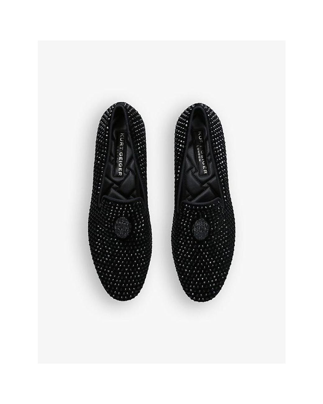 Kurt Geiger Black Ace Studded Suede Loafers for men