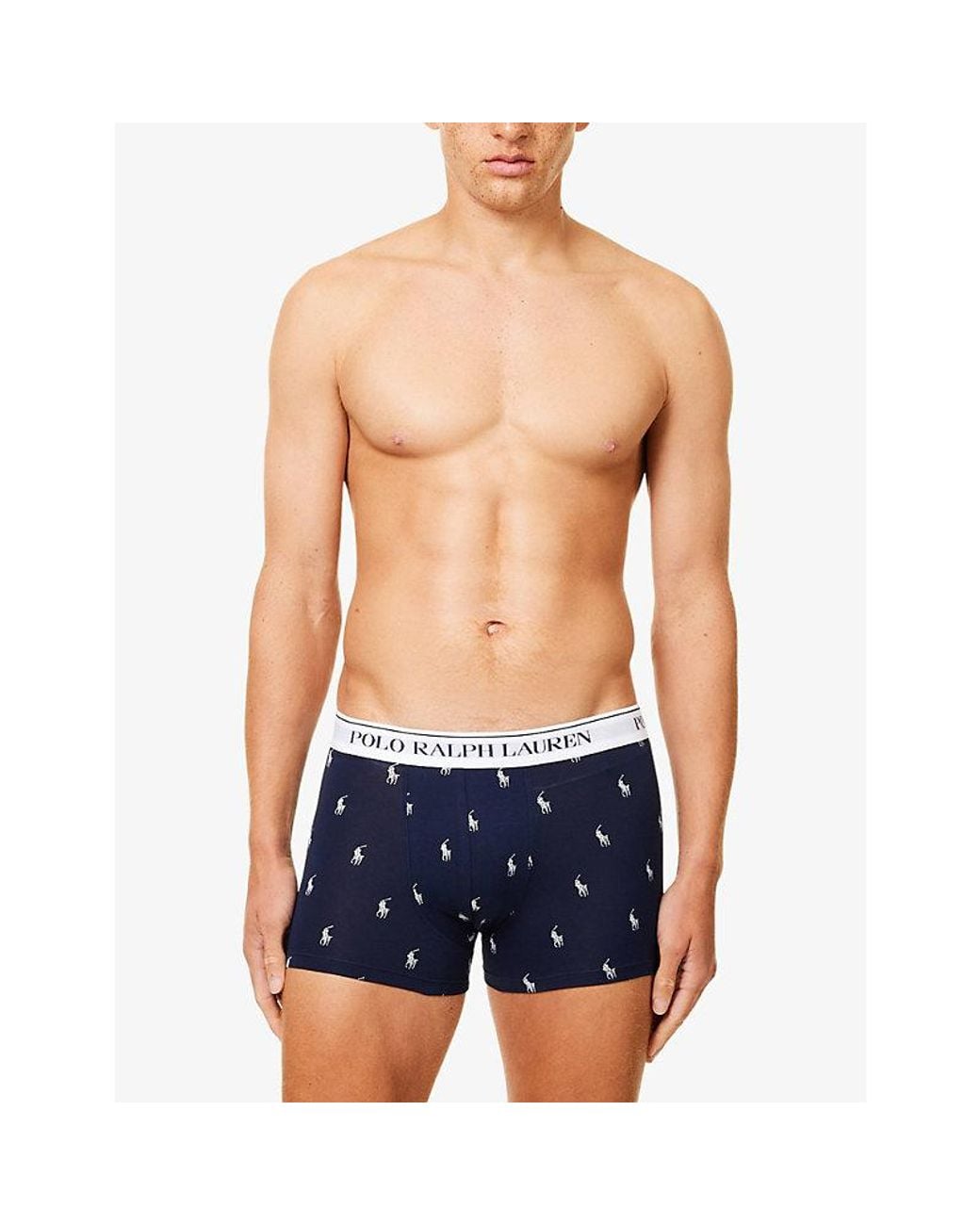 Polo Ralph Lauren Multicolor Pack Of Three Branded-Waistband Stretch-Cotton Trunks for men