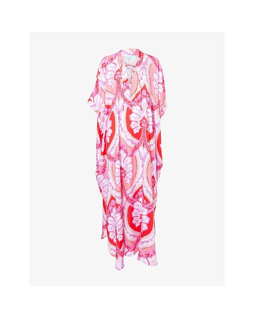 Melissa Odabash Pink Carlotta Kaftan