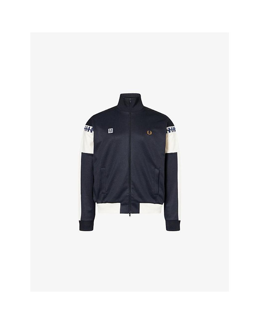 Fred Perry Blue X Meyba Funnel-Neck Jersey Track Jacket for men