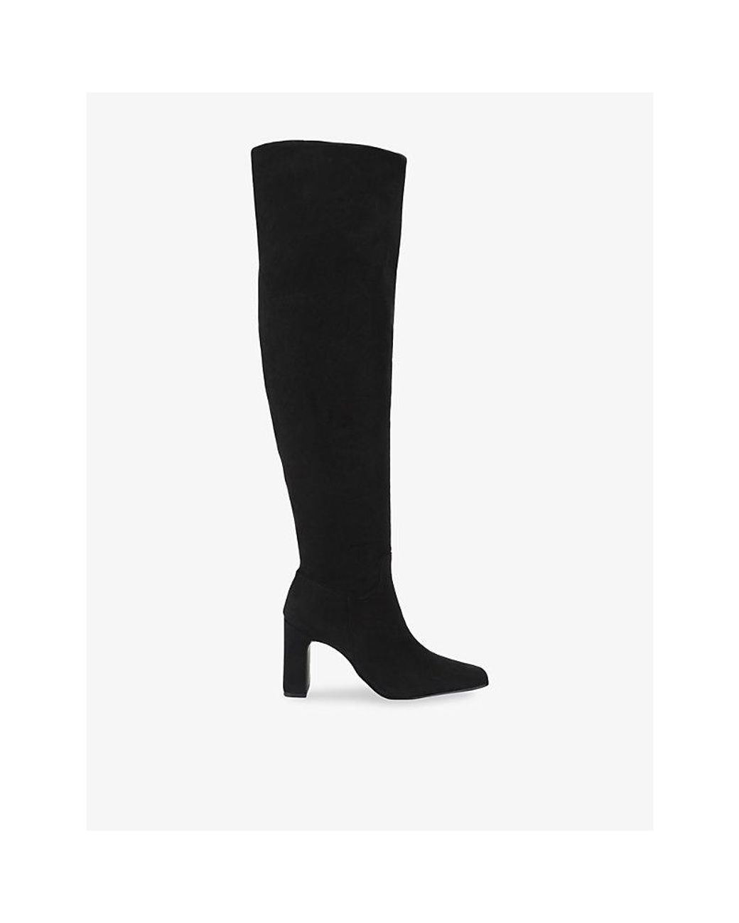 Steve Madden Black Fair Play High-Leg Suede Heeled Boots