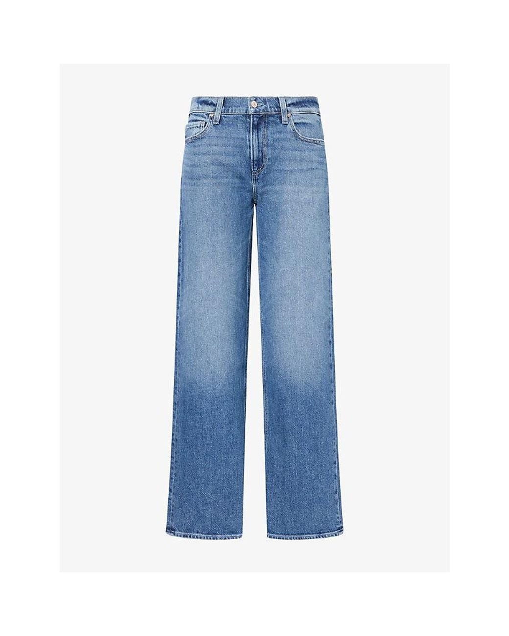 PAIGE Blue Dana Straight-Leg Denim Jeans