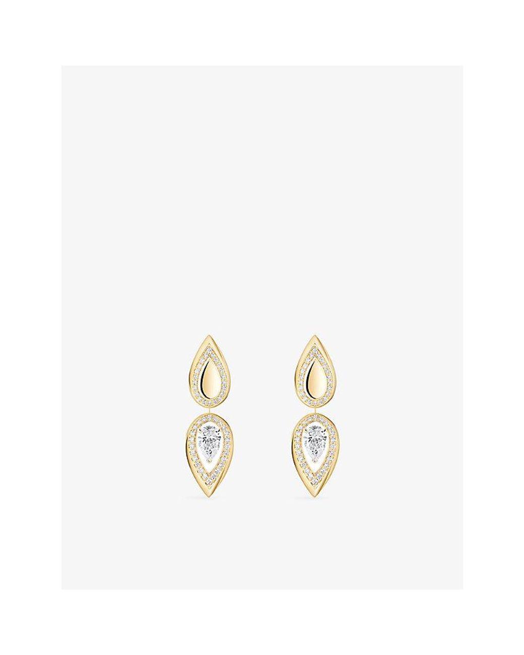Messika Metallic Fiery And 0.25Ct Diamond Drop Earrings