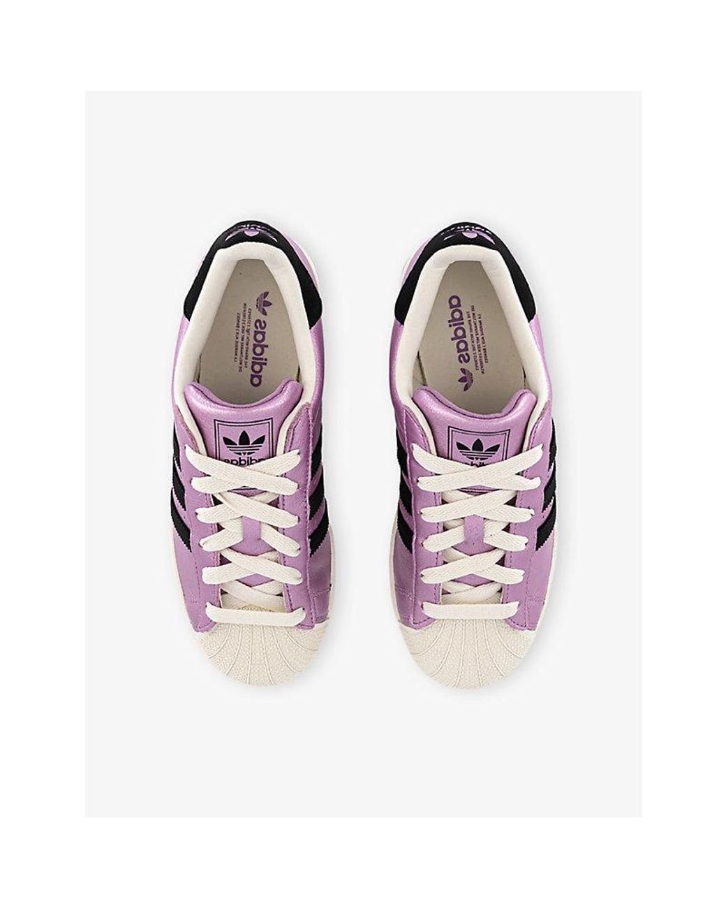 adidas Superstar Ii Woven Metallic Trainers in Purple | Lyst