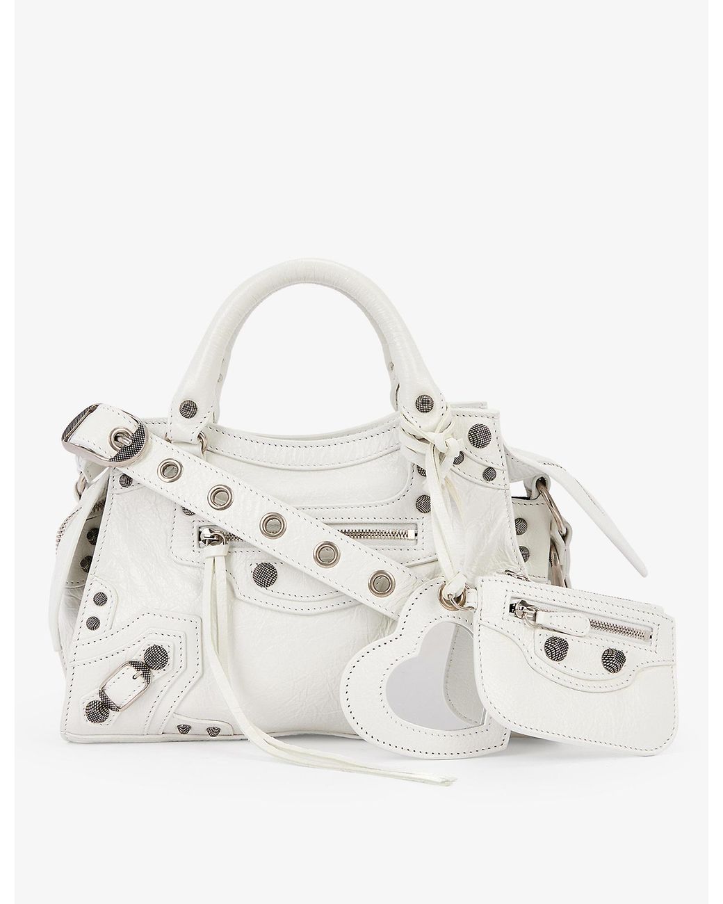Balenciaga Neo Cagole Xs Leather Cross-body Bag in White | Lyst UK