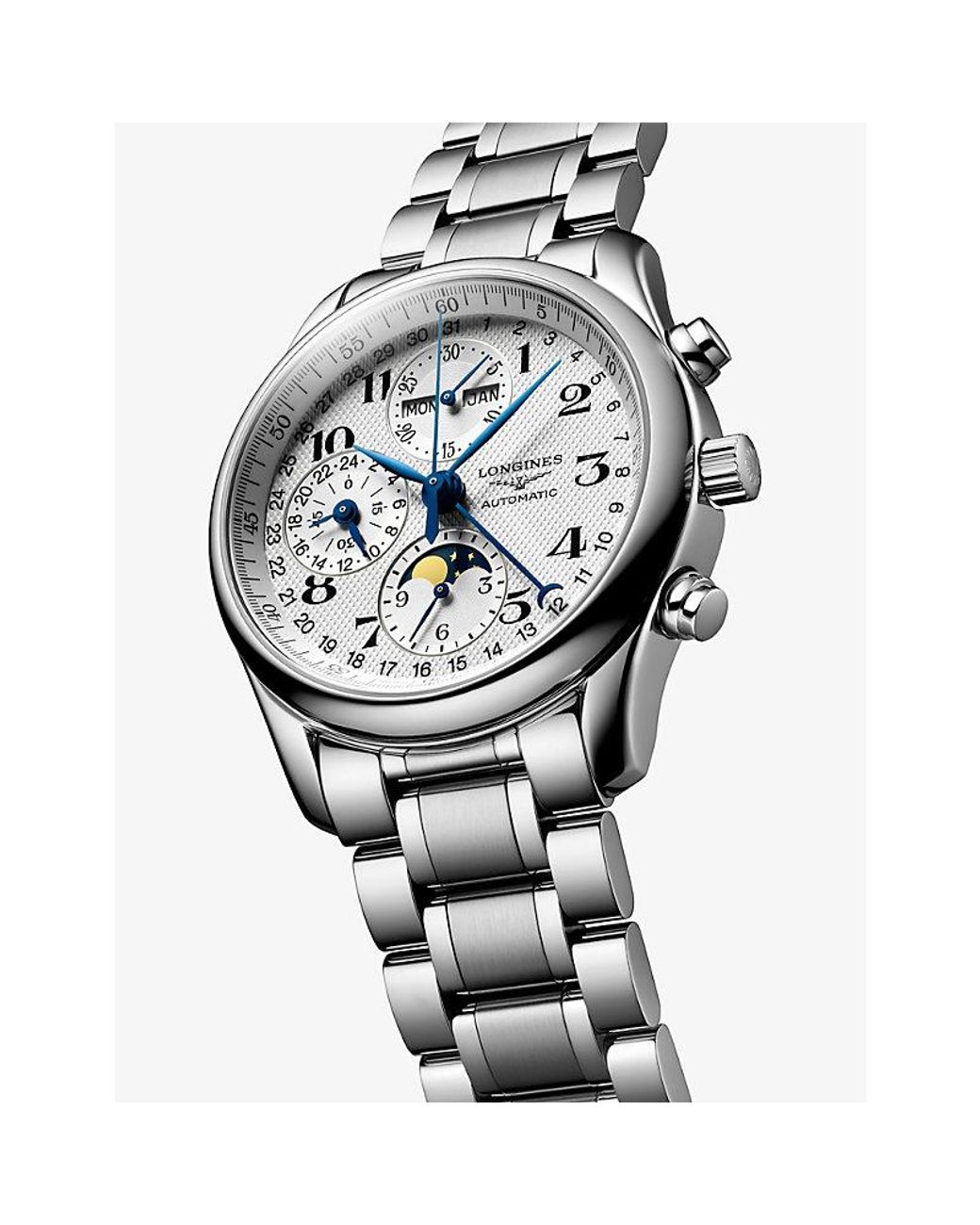 Longines Metallic L2.673.4.78.6 Master Collection Chronograph Moonphase Stainless-Steel Automatic Watch