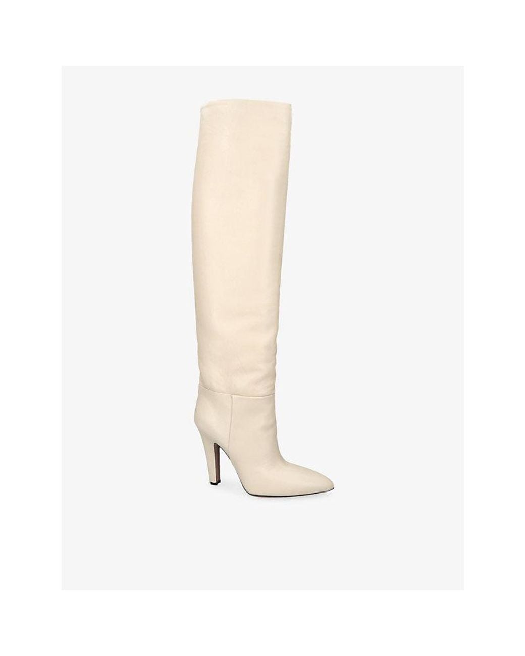 Paris Texas White Elsa Leather Knee-High Boots