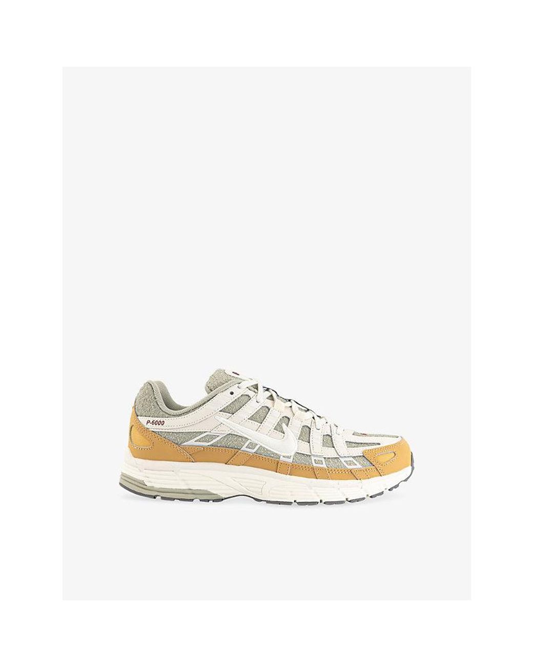Nike White P-6000 Mixed-Material Trainers for men