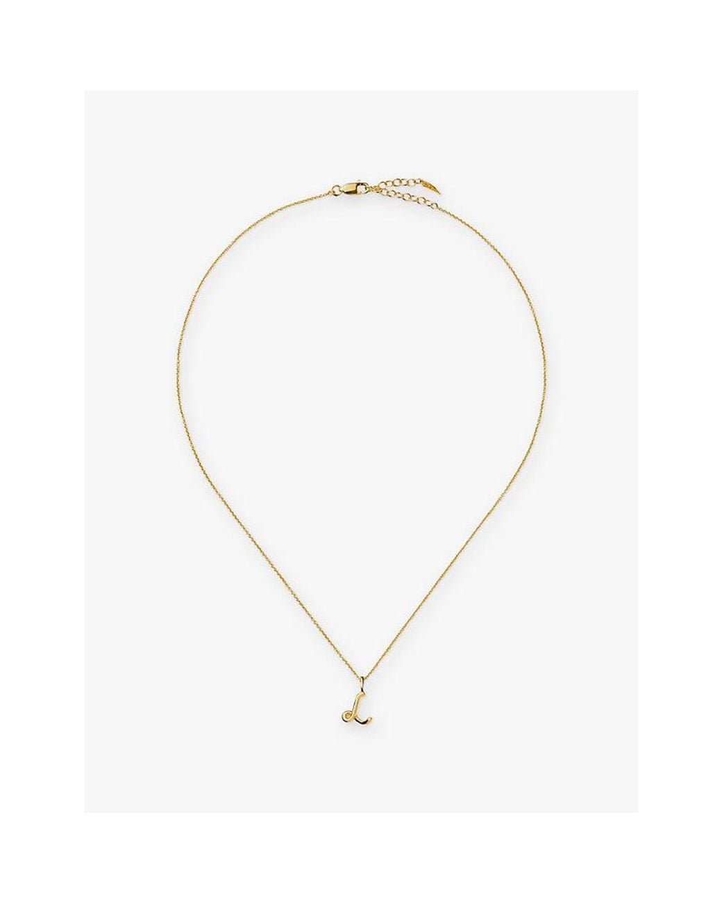 Missoma Metallic Curly Molten Mini Initial L 18Ct Vermeil Necklace