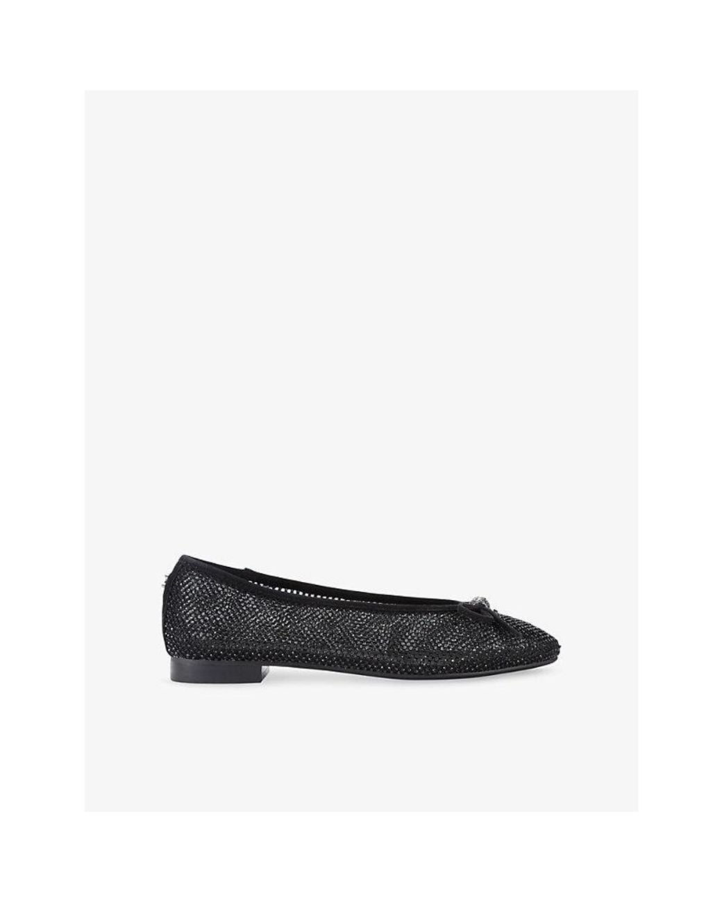 Carvela Kurt Geiger Black Emilia Mesh Ballet Flats