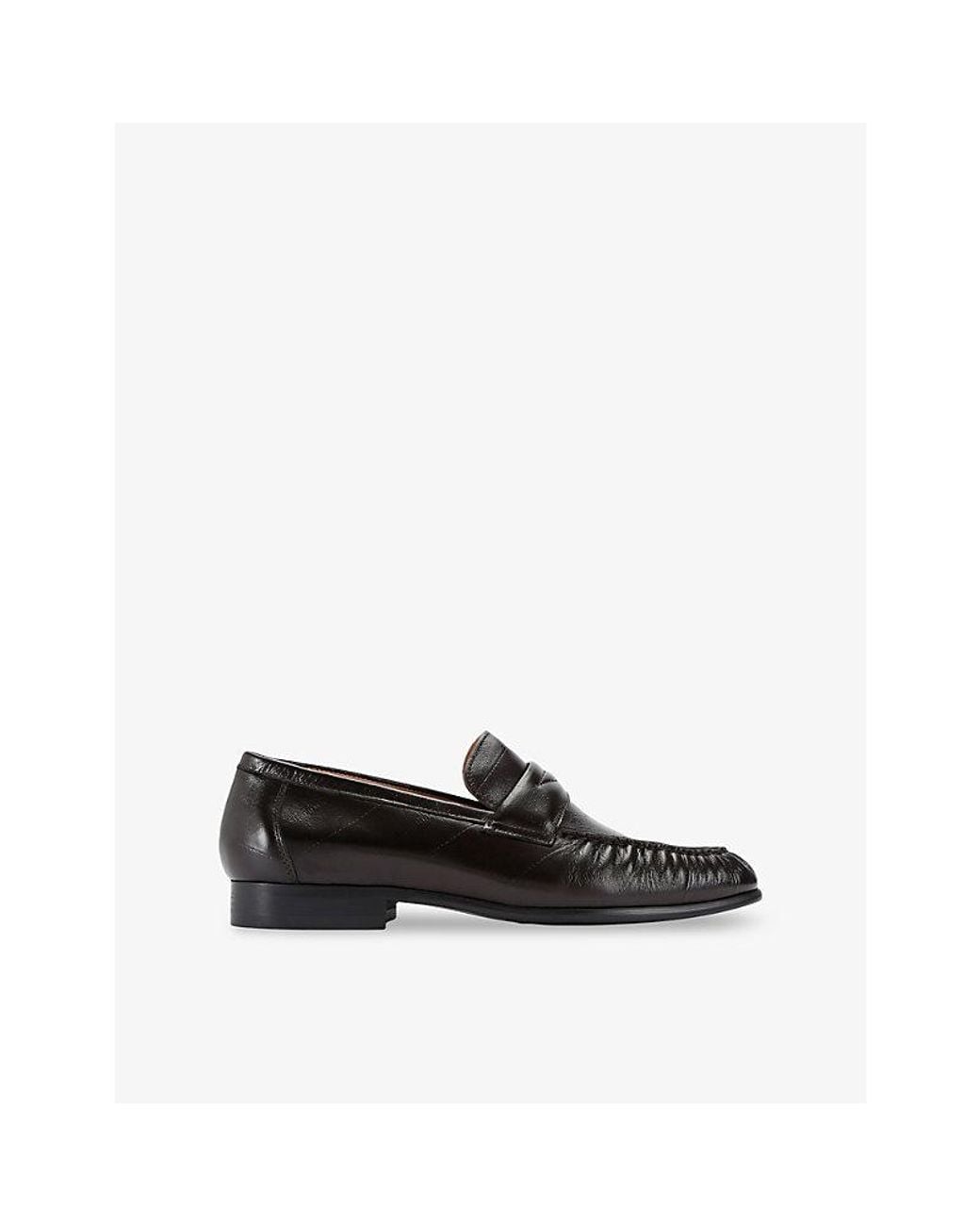 Steve Madden Black Passage Leather Loafers for men
