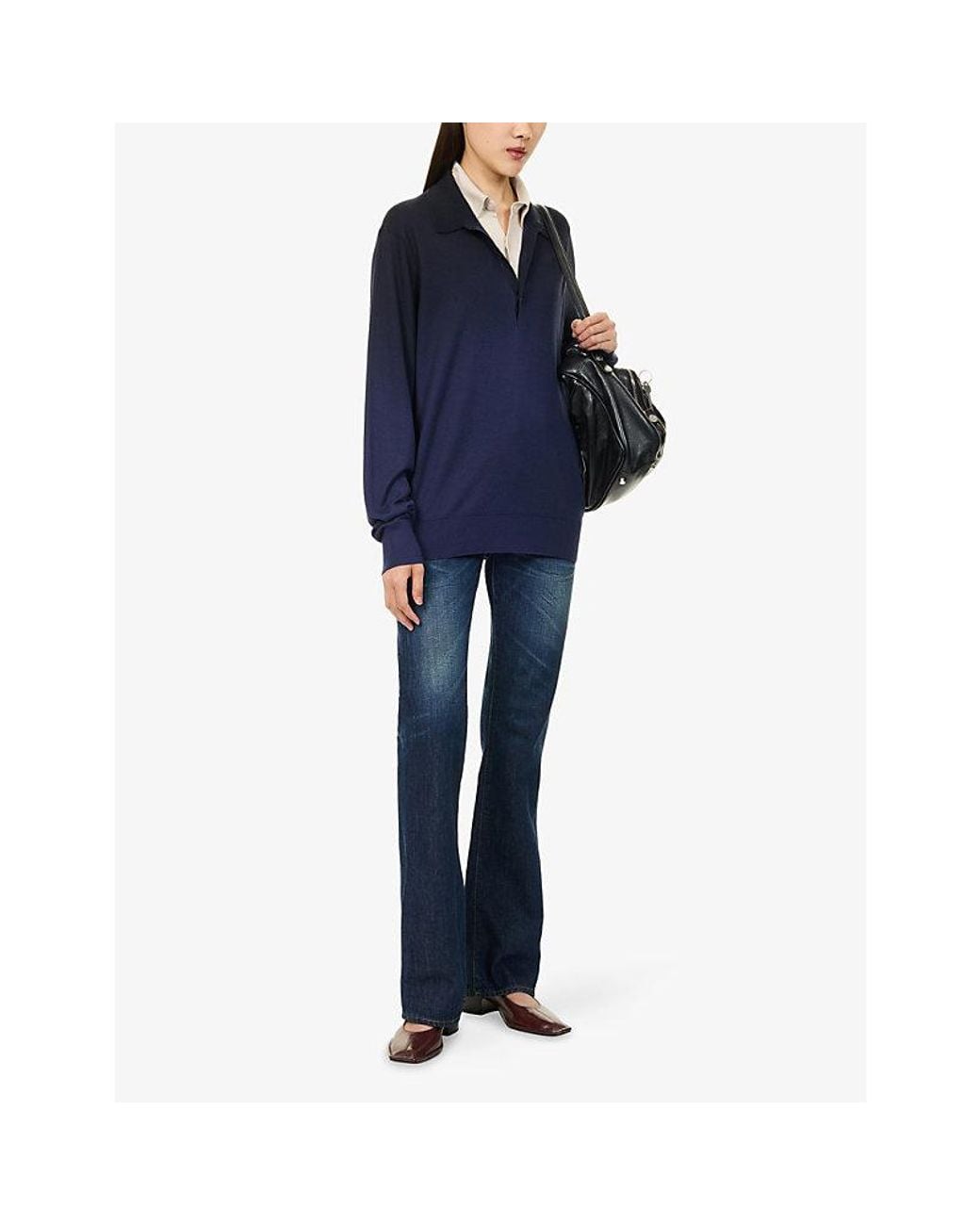 Acne Blue Regular-Fit Straight-Leg Denim Jeans
