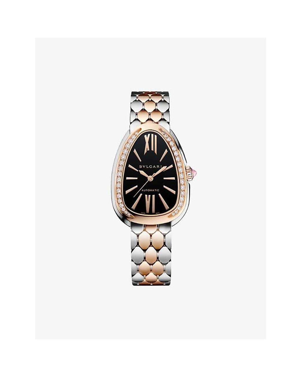 BVLGARI Metallic Serpenti Seduttori 18Ct, Stainless-Steel Diamond Automatic Watch