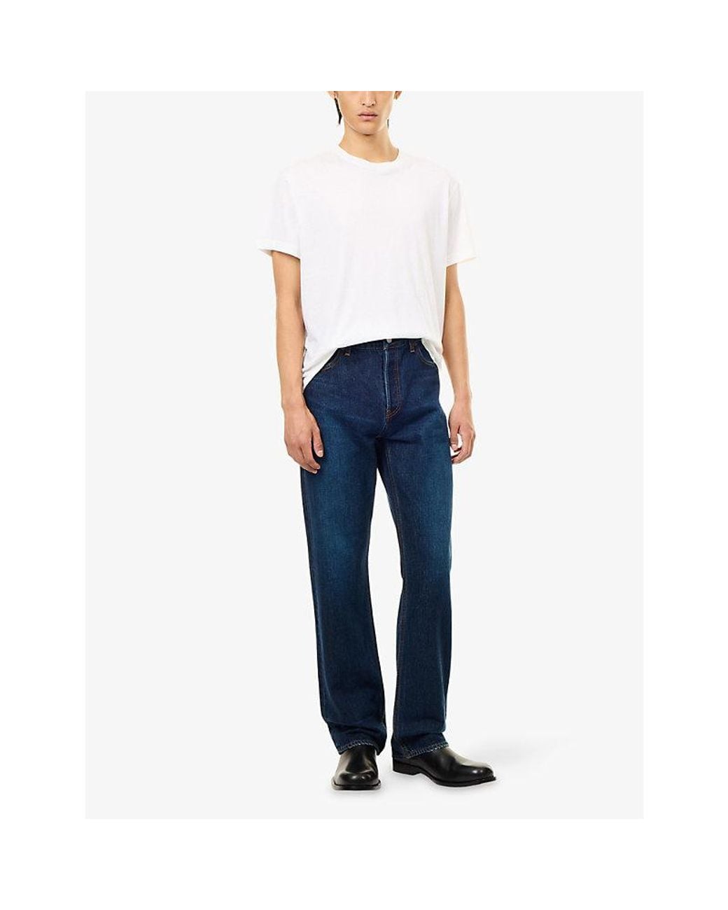 Totême White Classic Cotton And Cashmere-Blend T-Shirt for men