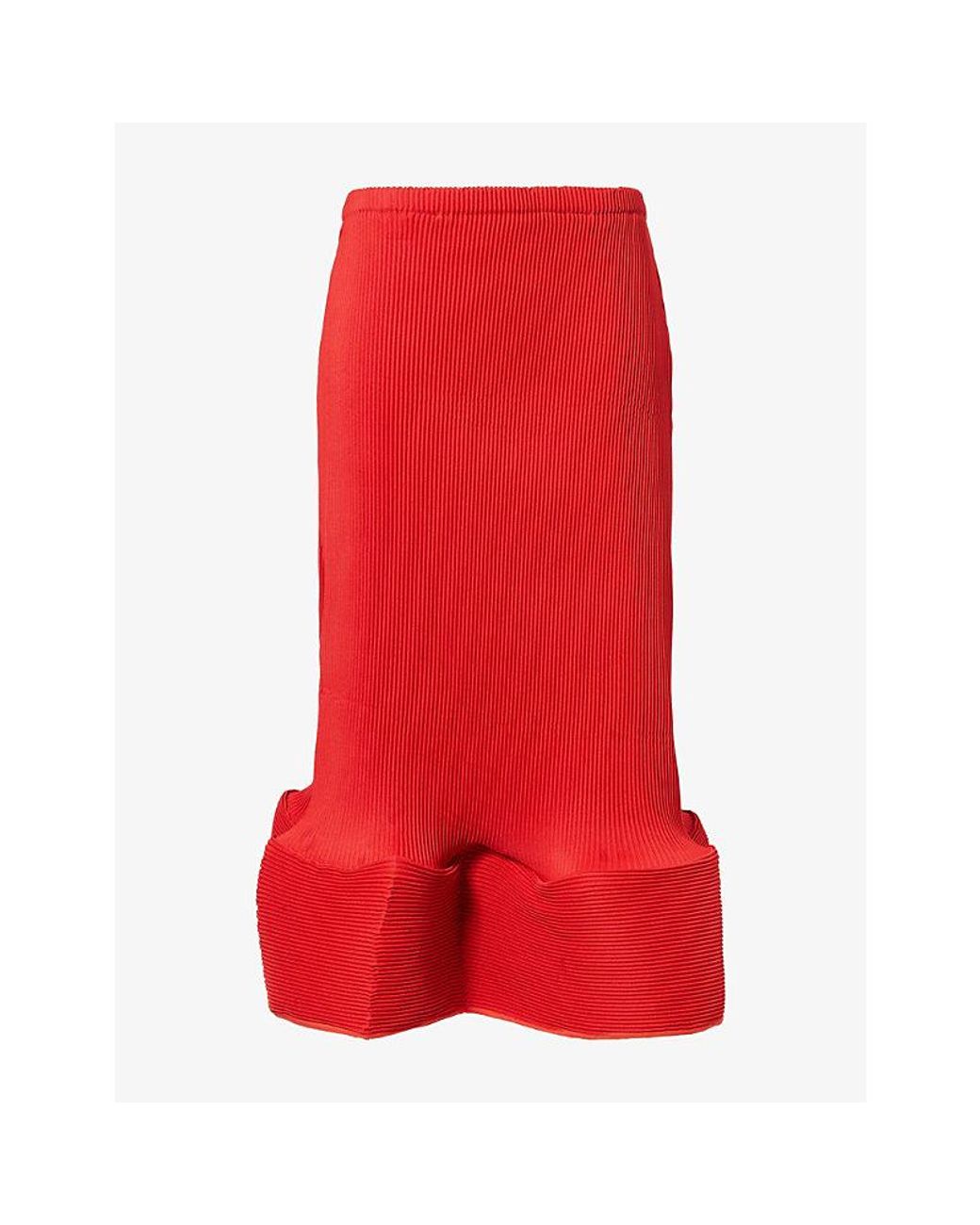 Melitta Baumeister Structured Ripple-Pleated Midi Skirt