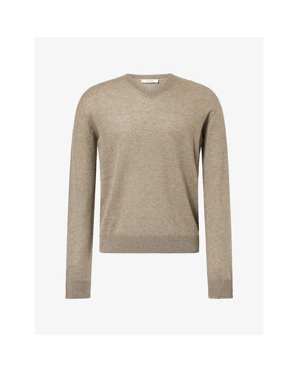 The Row Natural Thamm V-Neck Cashmere Jumper for men