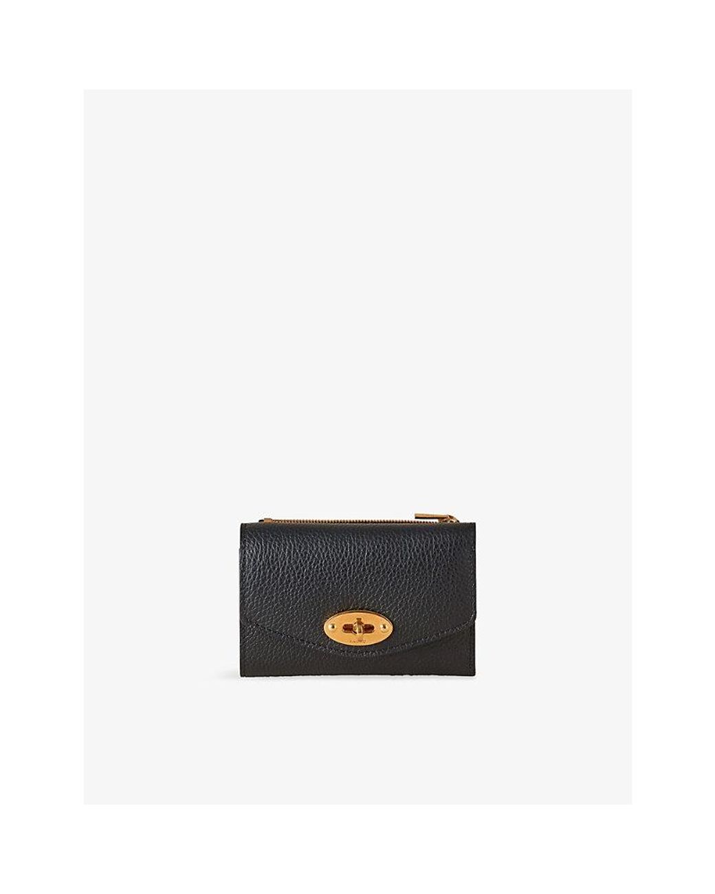 Mulberry Black Darley Folded Leather Wallet