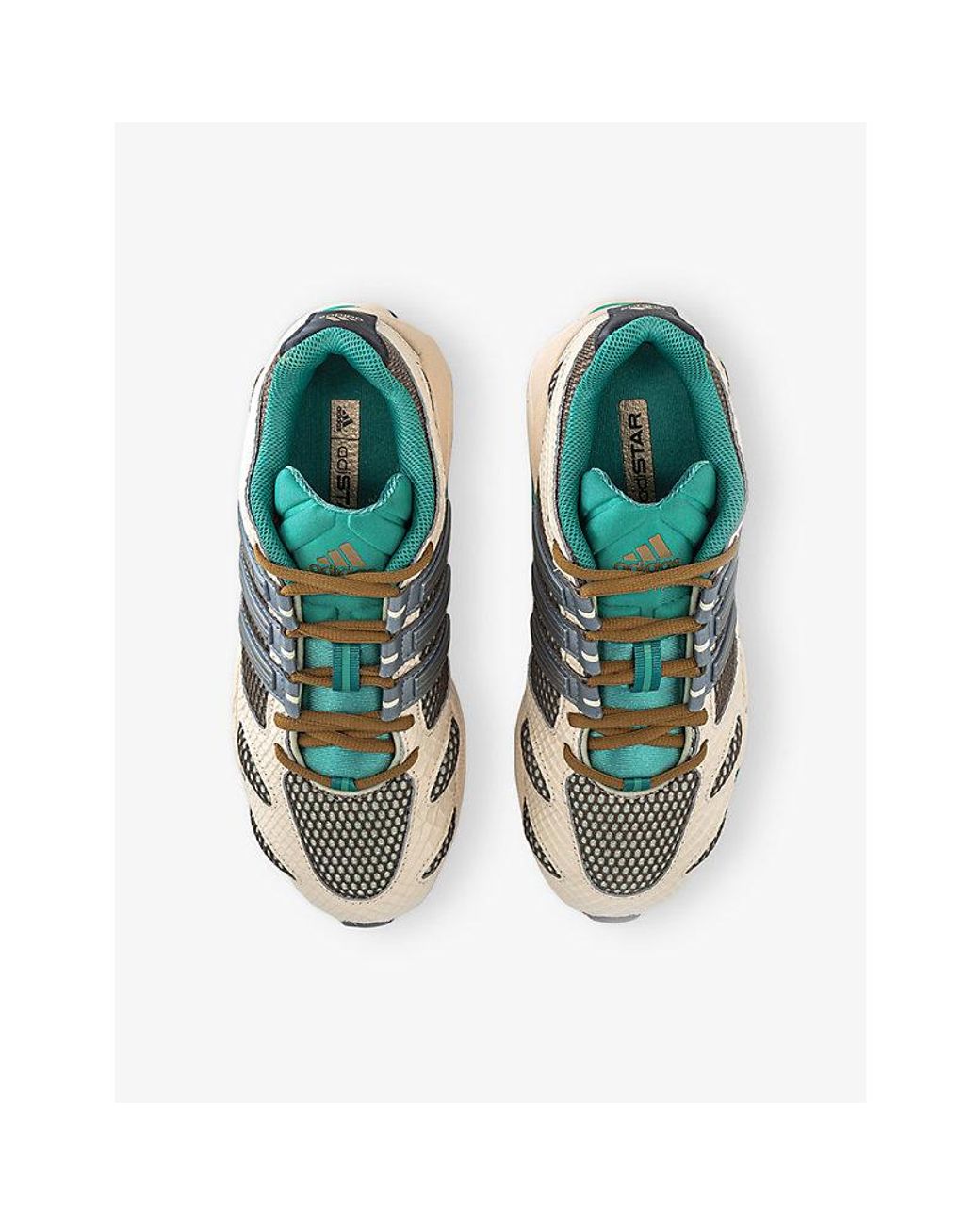 Adidas Blue Adistar Mesh And Faux-Leather Trainers for men