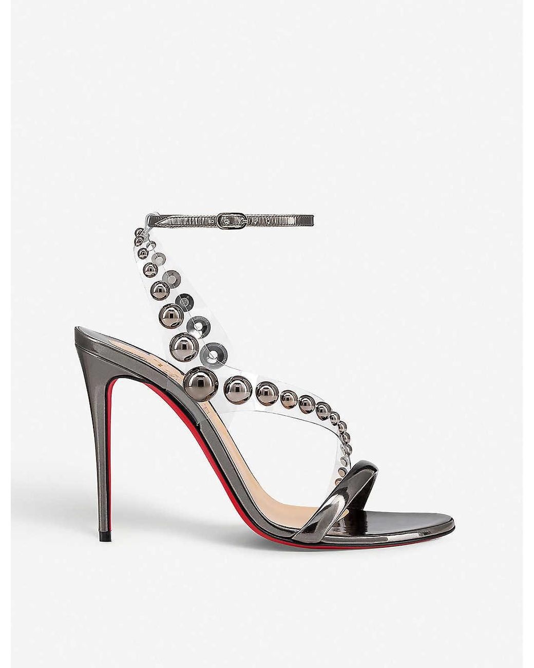 Christian Louboutin Corinetta 100 Specchio pvc Gun Metal gun Lyst