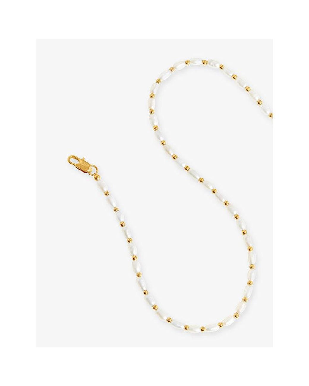 Missoma Metallic Seed Pearl Beaded 18Ct-Plated Brass Choker Necklace