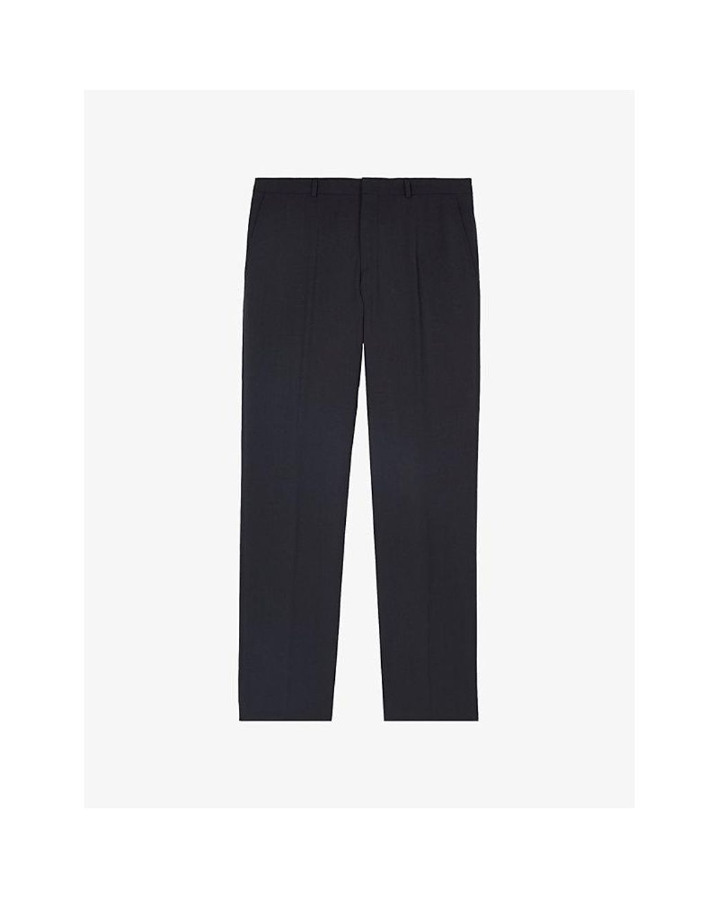 The Kooples Blue Straight-Leg Regular-Fit Wool Trousers for men