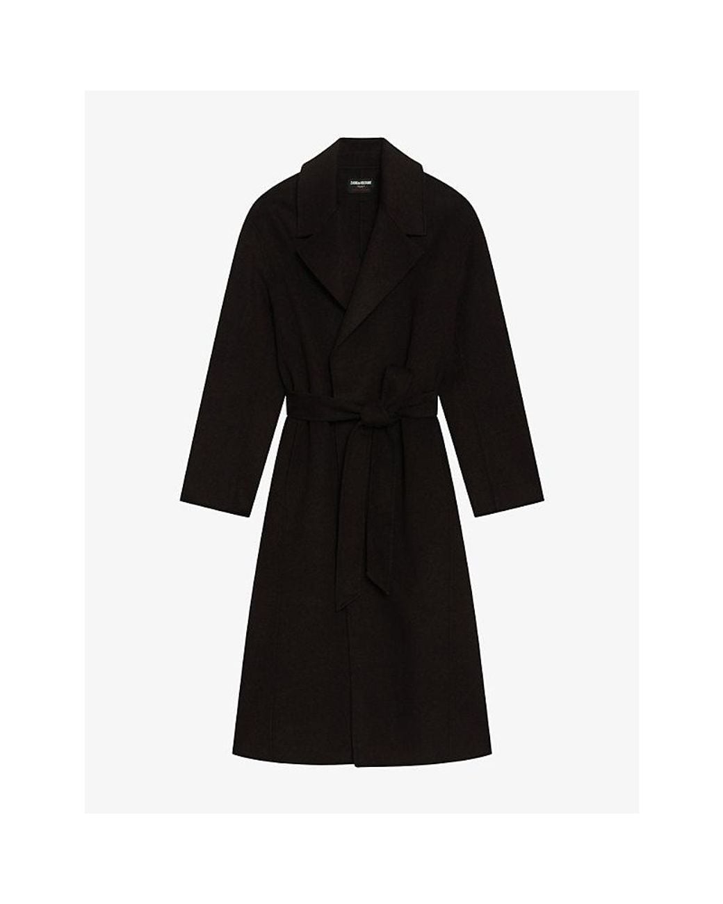 Zadig & Voltaire Black Meli Double-Face Wool-Blend Coat