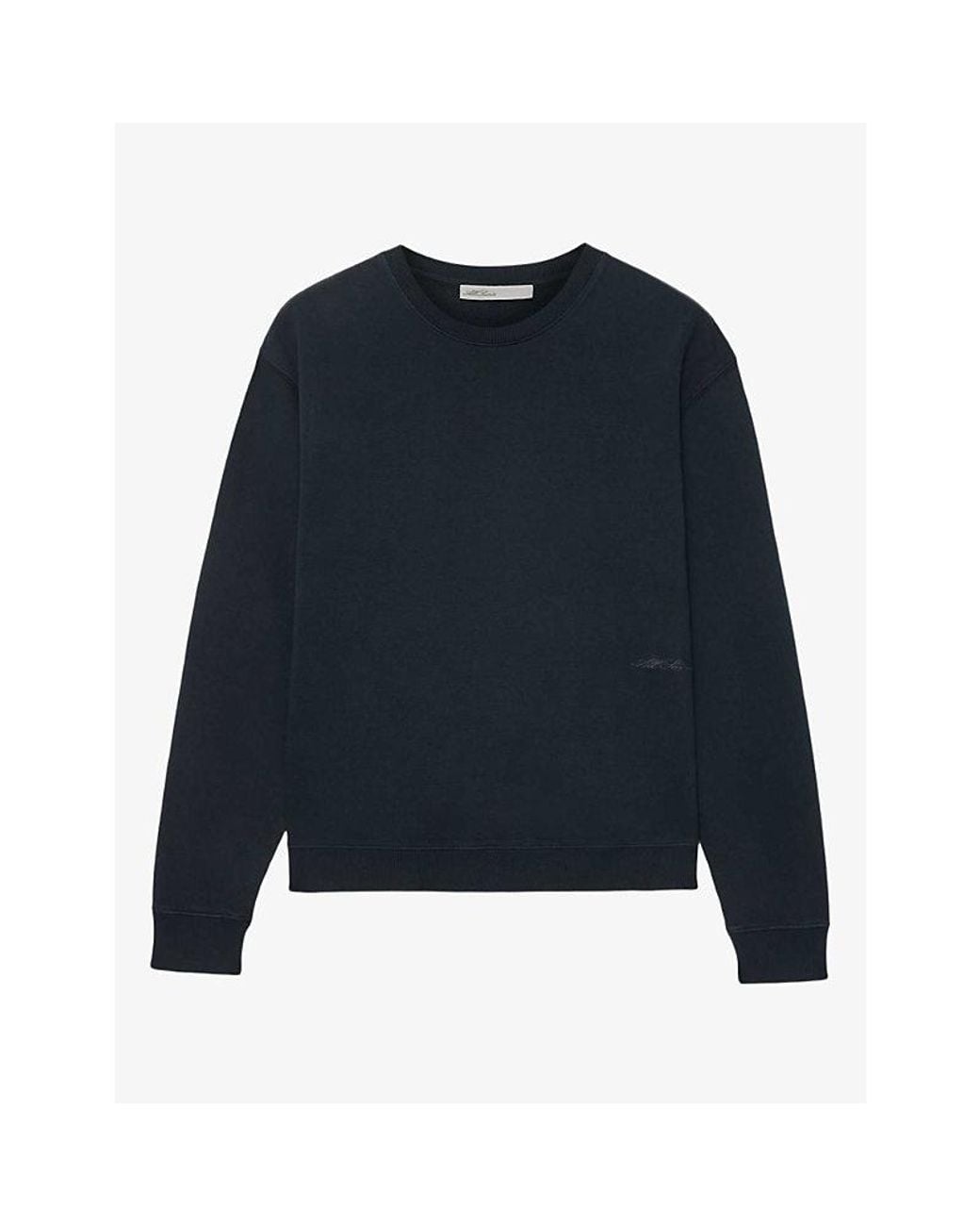 AllSaints Blue River Crewneck Relaxed-Fit Cotton Sweatshirt for men