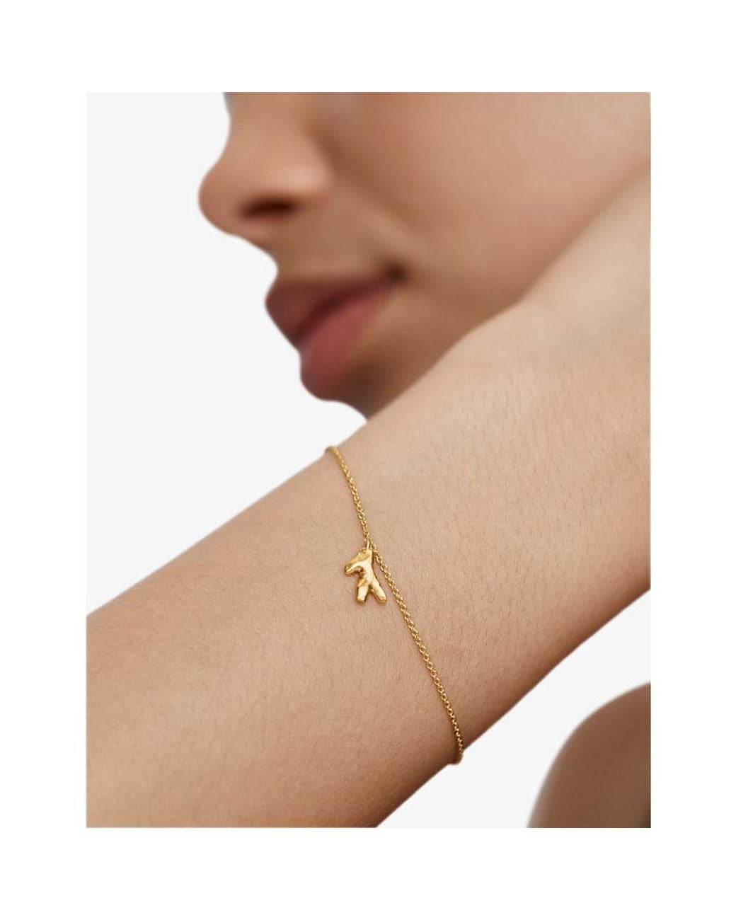 Monica Vinader Metallic Fragments Coral 18Ct-Plated Vermeil Sterling- Chain Bracelet