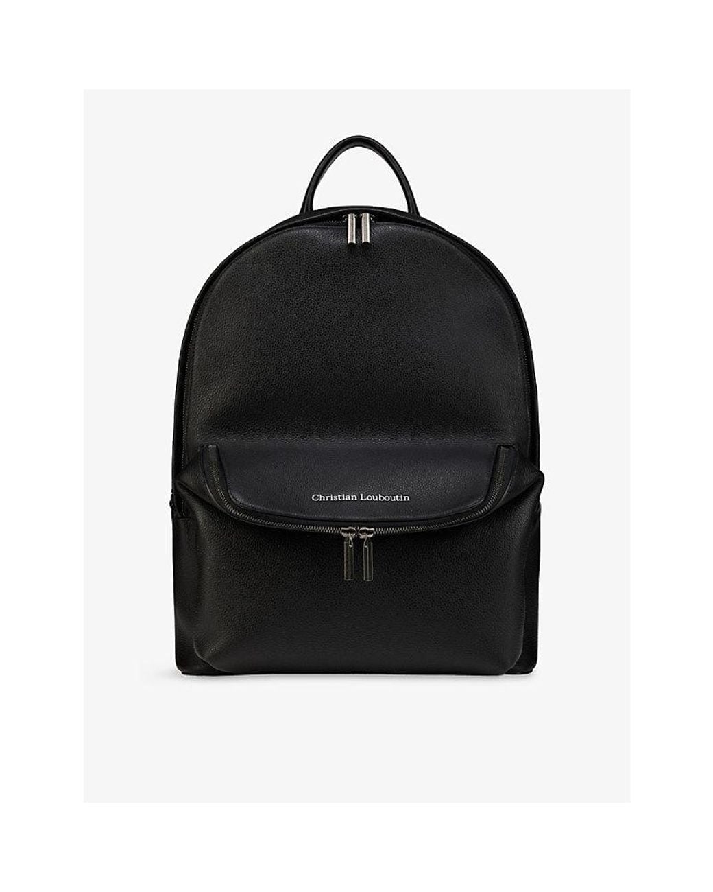 Christian Louboutin Black Nostalgic Leather Backpack for men