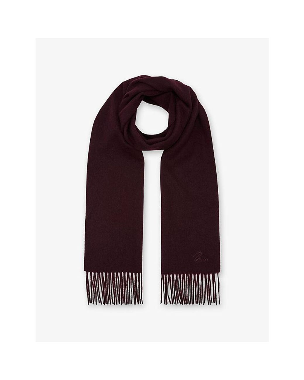 Reiss Purple Picton Wool And Cashmere Scarf for men