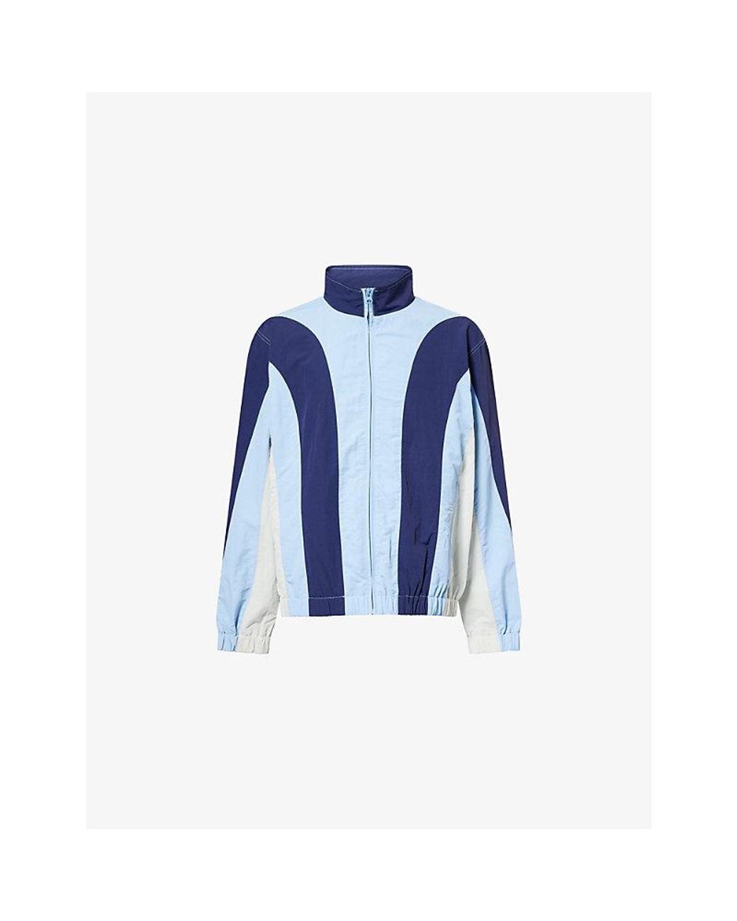 AWAKE NY Blue Pusherman Panelled Shell Jacket for men