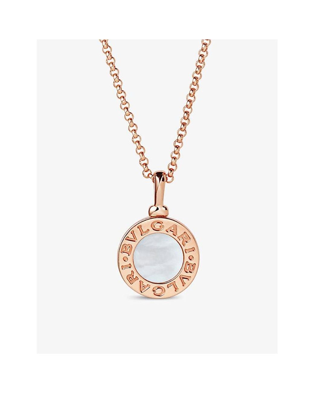 BVLGARI White 18Ct Rose- And Mother-Of-Pearl Necklace