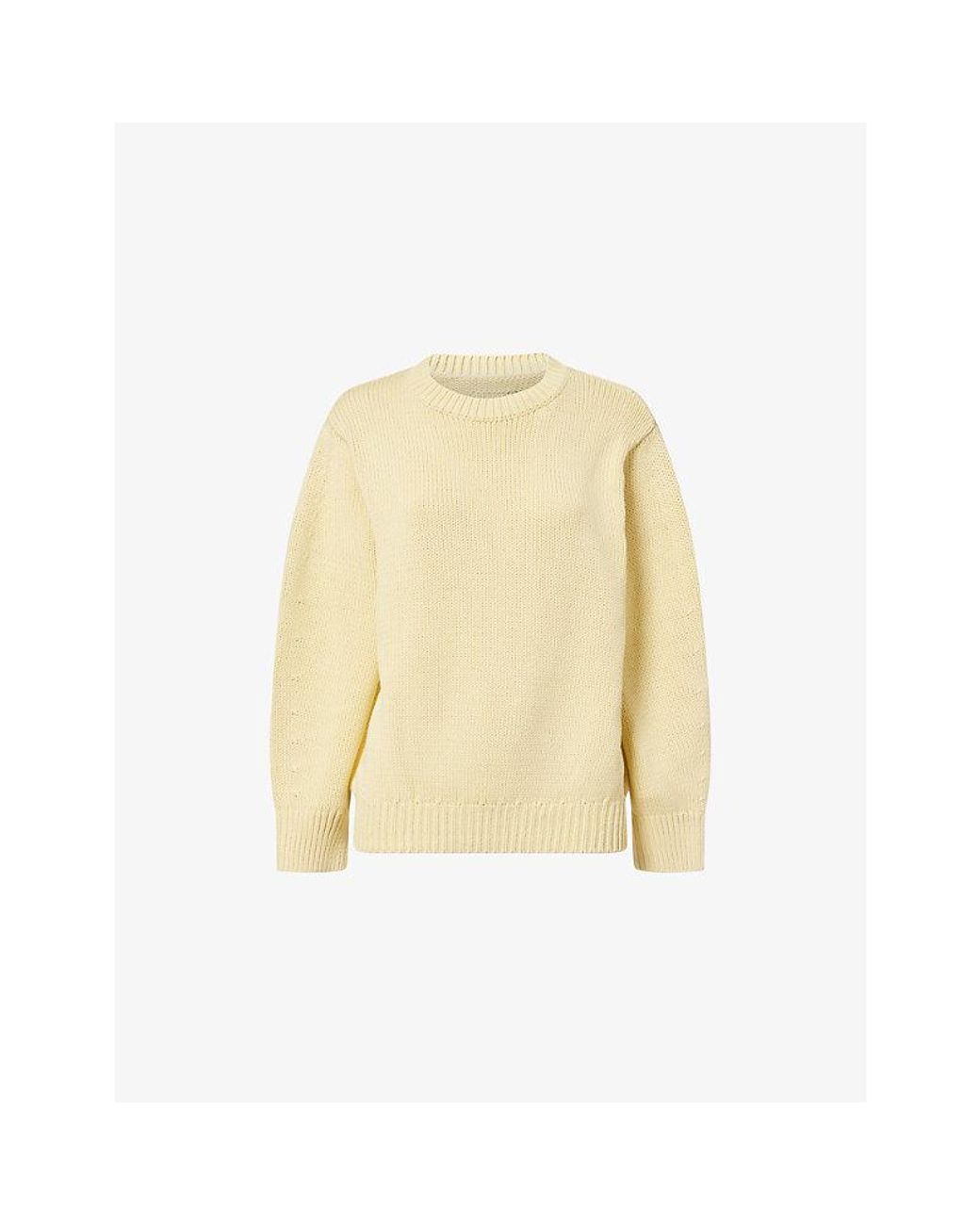 Totême Natural Oversized Crew-Neck Cotton Knit Jumper
