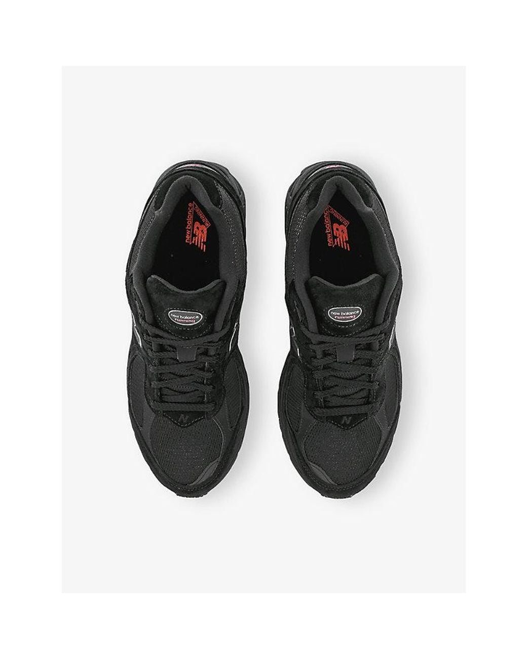 New Balance Black 2002 Suede And Mesh Trainers for men