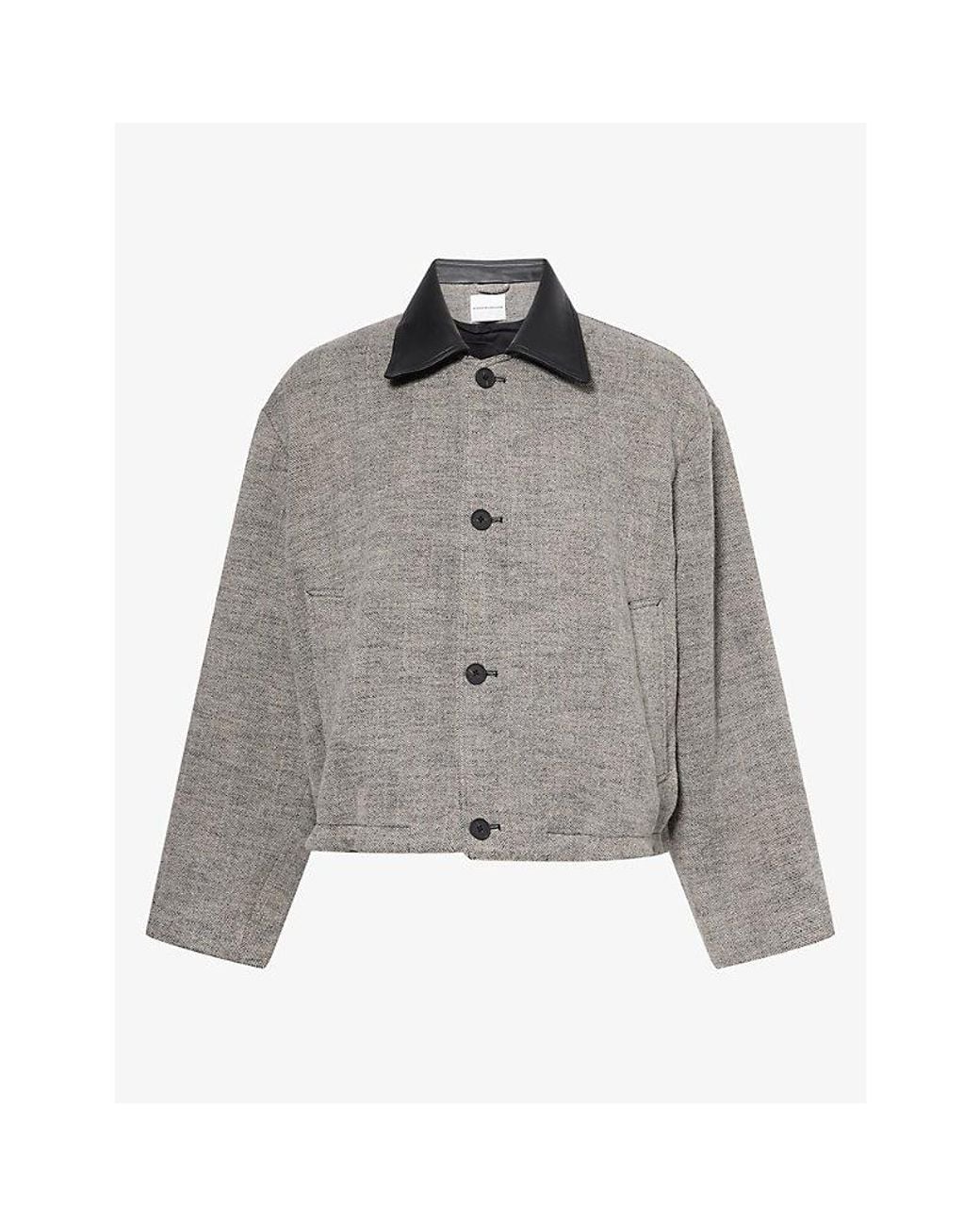 Studio Nicholson Gray Chore Welt-Pocket Wool-Blend Jacket for men