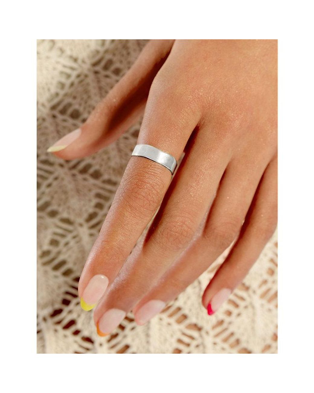 Monica Vinader White Mv Siren Muse Sterling- Ring