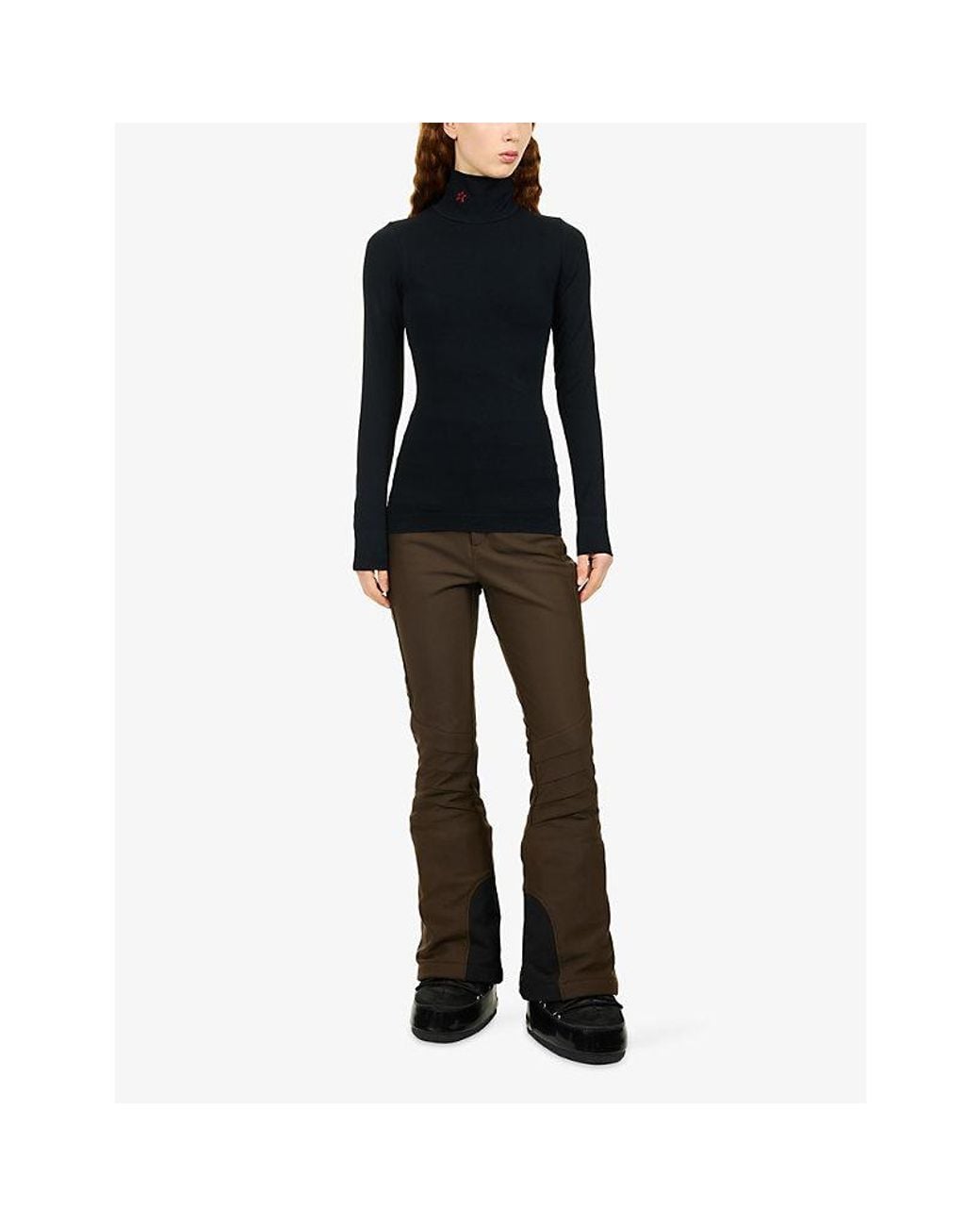 Perfect Moment Brown Aurora High-Waist Flare Ski Pants