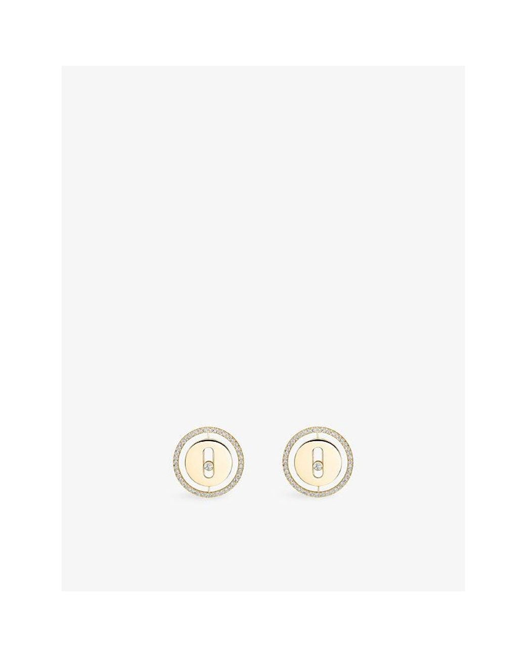 Messika Metallic Lucky Move 18Ct And 0.32Ct Diamond Stud Earrings